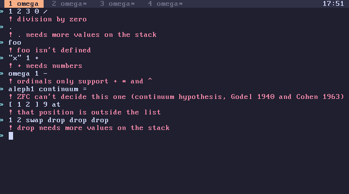 A screen full of errors