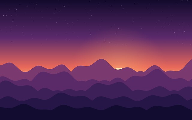 layered ridges at dusk